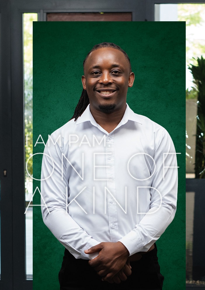 Edson Tembo, your trusted property expert in the Pam Golding PropertiesLusaka Agora Village office.